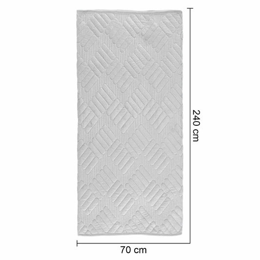 Cuvertura Canapea, Naimeed D4898L, 70x240cm, poliester, pufoasa, matlasata, Alb