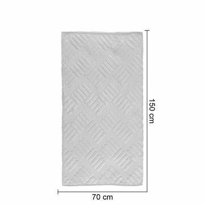 Cuvertura Canapea, Naimeed D4898S, 70x150cm, poliester, pufoasa, matlasata, Alb