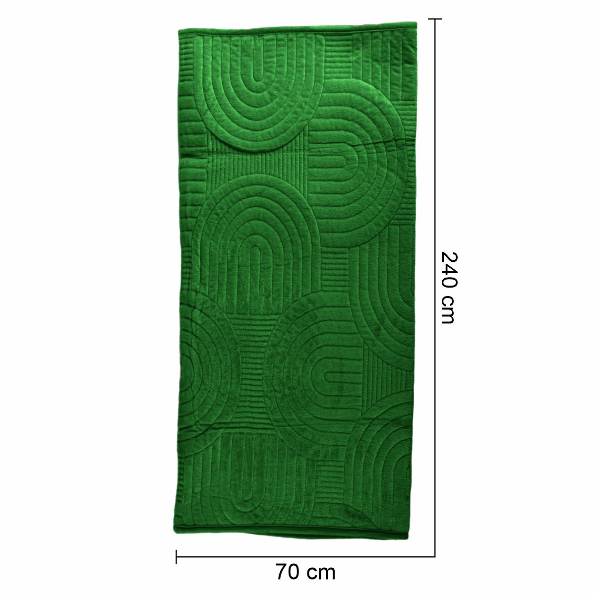 Cuvertura Canapea, Naimeed D4900L, 70x240cm, poliester, pufoasa, matlasata, Verde
