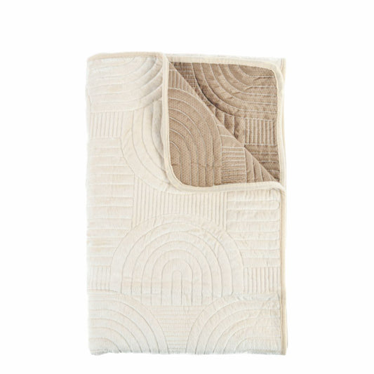 Cuvertura Canapea, Naimeed D4901M, 70x210cm, poliester, pufoasa, matlasata, Crem