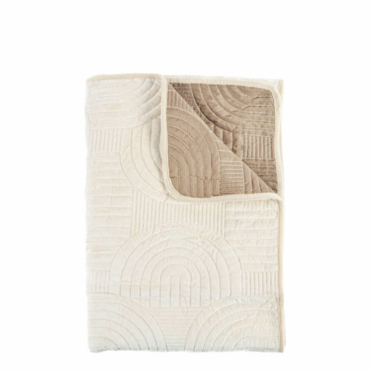 Cuvertura Canapea, Naimeed D4901S, 70x150cm, poliester, pufoasa, matlasata, Crem