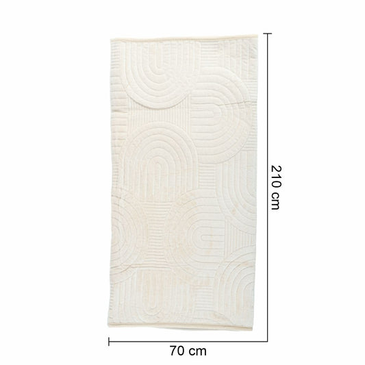 Cuvertura Canapea, Naimeed D4901M, 70x210cm, poliester, pufoasa, matlasata, Crem