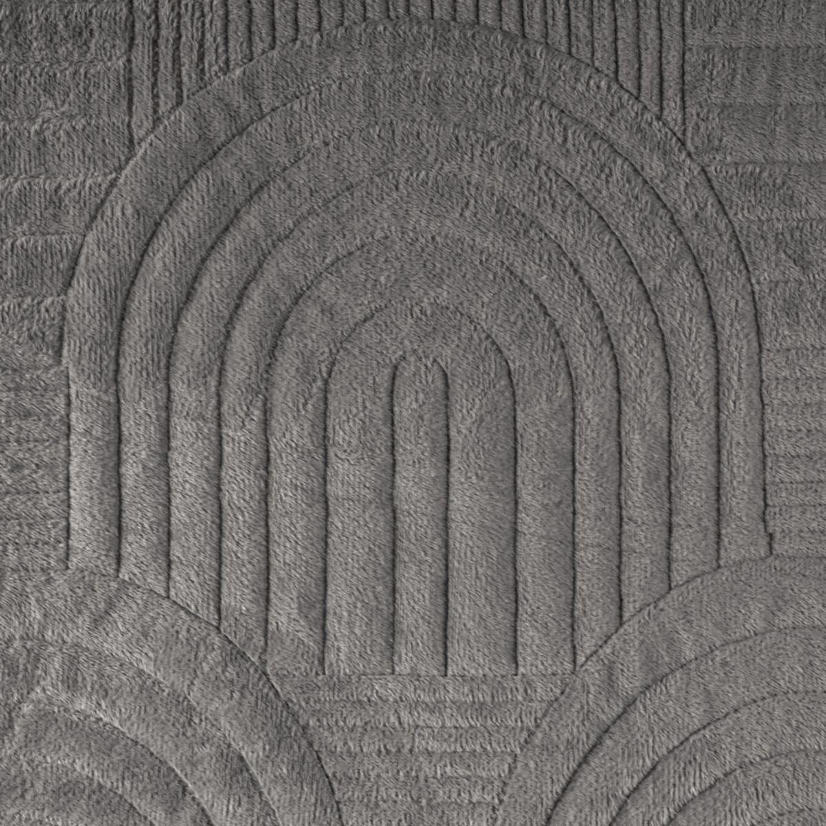 Cuvertura Canapea, Naimeed D4902L, 70x240cm, poliester, pufoasa, matlasata, Gri Inchis