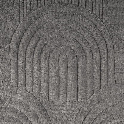 Cuvertura Canapea, Naimeed D4902L, 70x240cm, poliester, pufoasa, matlasata, Gri Inchis