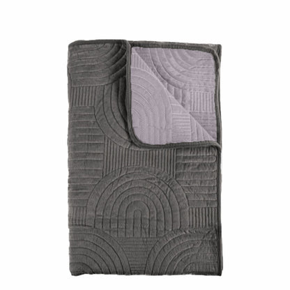 Cuvertura Canapea, Naimeed D4902M, 70x210cm, poliester, pufoasa, matlasata, Gri Inchis