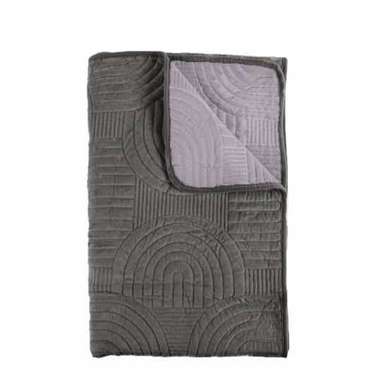 Cuvertura Canapea, Naimeed D4902M, 70x210cm, poliester, pufoasa, matlasata, Gri Inchis