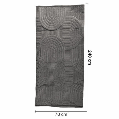 Cuvertura Canapea, Naimeed D4902L, 70x240cm, poliester, pufoasa, matlasata, Gri Inchis