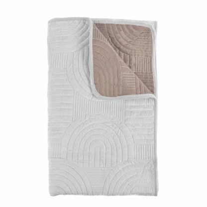 Cuvertura Canapea, Naimeed D4903L, 70x240cm, poliester, pufoasa, matlasata, Alb