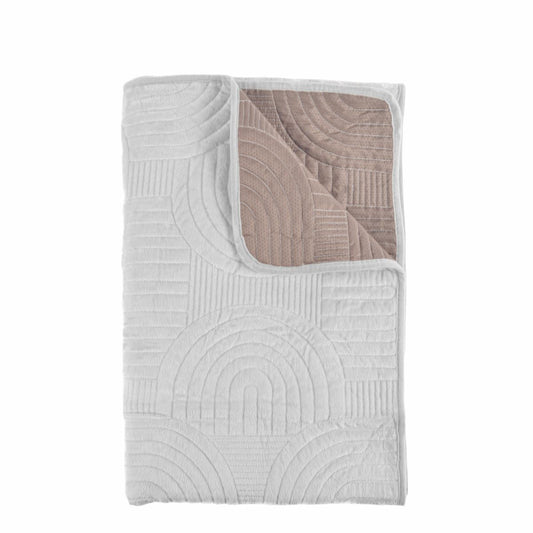 Cuvertura Canapea, Naimeed D4903M, 70x210cm, poliester, pufoasa, matlasata, Alb