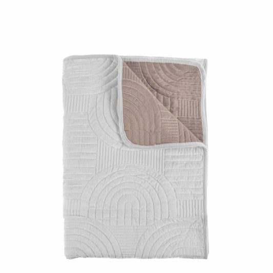 Cuvertura Canapea, Naimeed D4903S, 70x150cm, poliester, pufoasa, matlasata, Alb