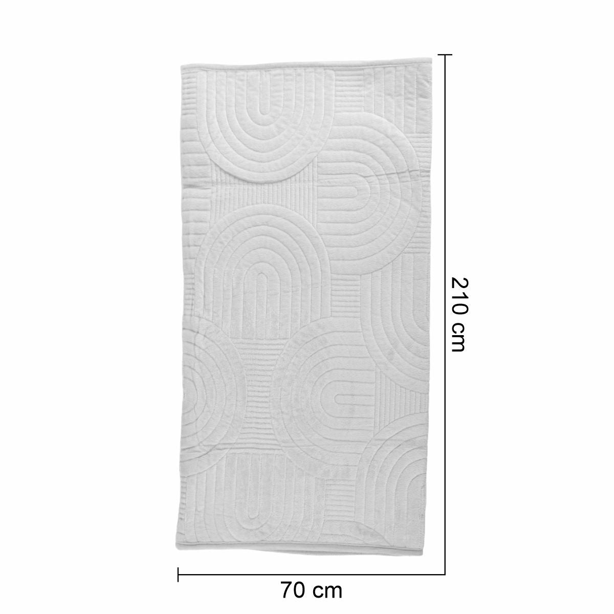 Cuvertura Canapea, Naimeed D4903M, 70x210cm, poliester, pufoasa, matlasata, Alb