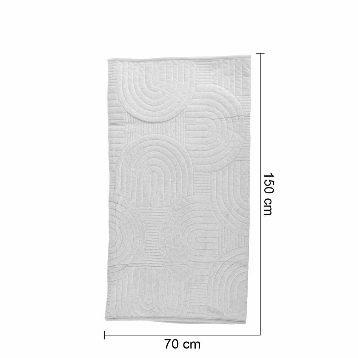Cuvertura Canapea, Naimeed D4903S, 70x150cm, poliester, pufoasa, matlasata, Alb