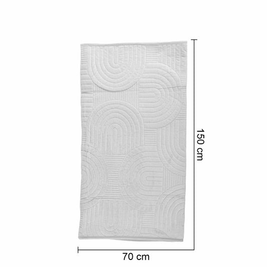 Cuvertura Canapea, Naimeed D4903S, 70x150cm, poliester, pufoasa, matlasata, Alb