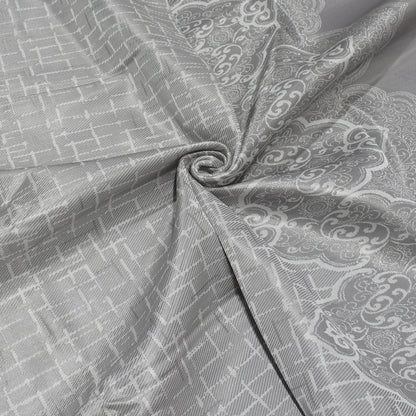 Set lenjerie pat dublu, latime 145cm, Naimeed D4913, model Beautiful, Gri