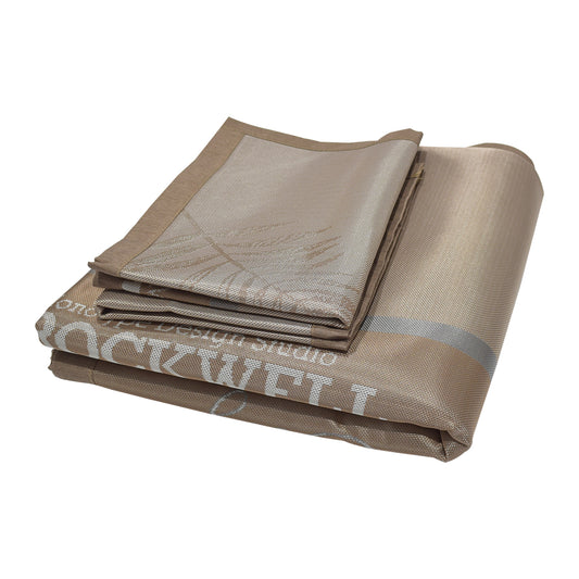 Set lenjerie pat dublu, latime 180cm, Naimeed D4913, model Elegance, Maro