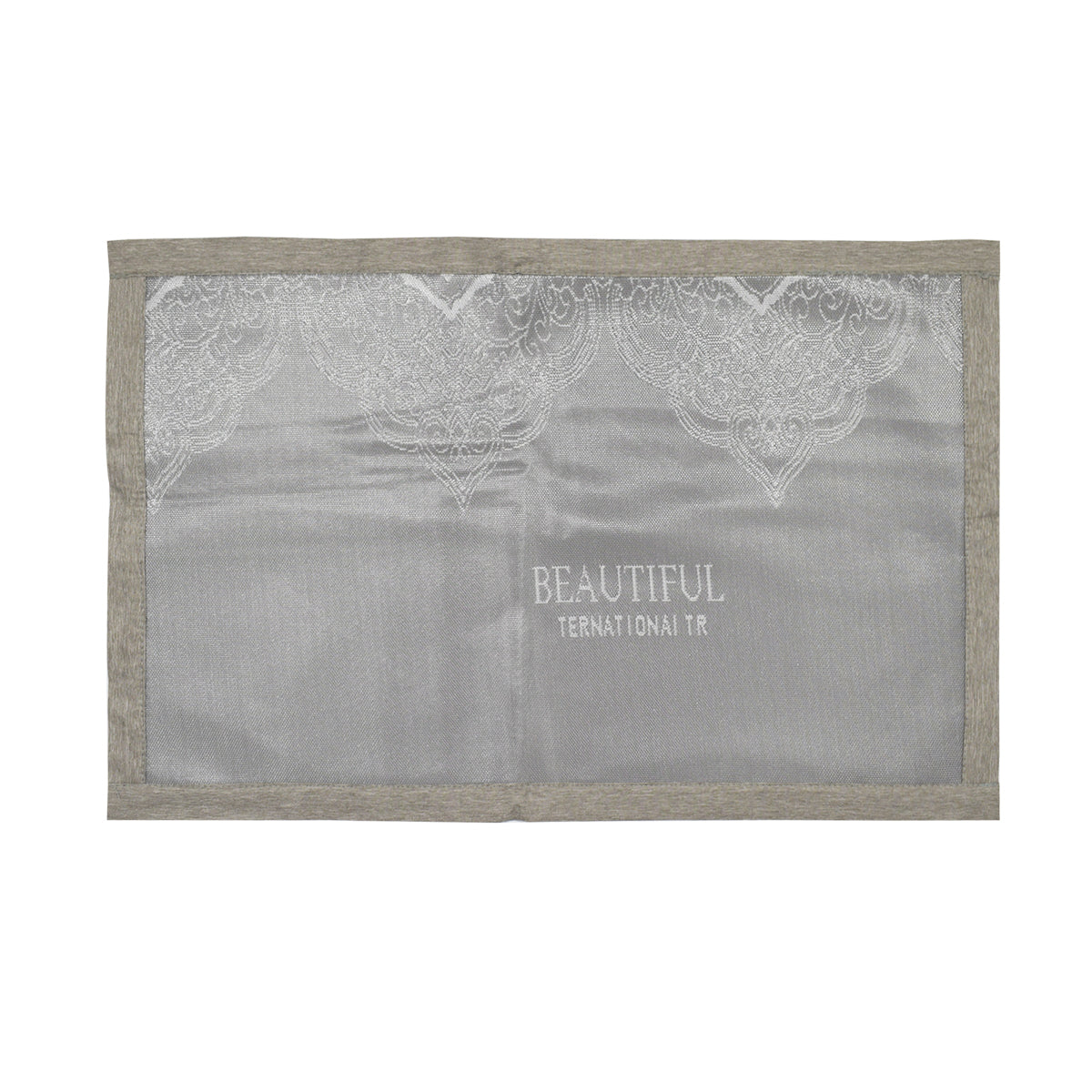 Set lenjerie pat dublu, latime 145cm, Naimeed D4913, model Beautiful, Gri