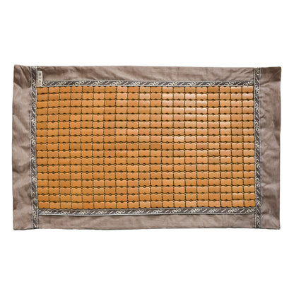 Fata de perna, model din bambus, Naimeed D4923, Maro, Broderie neagra