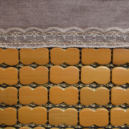 Fata de perna, model din bambus, Naimeed D4923, Maro, Broderie alba
