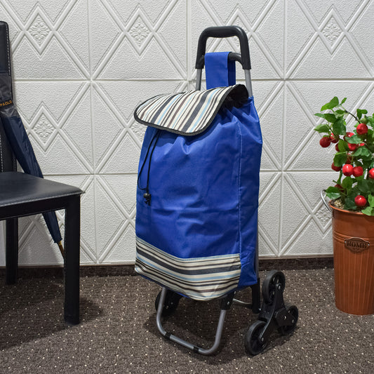 Carucior de piata pliabil, Naimeed D4943, 6 roti, 37 L, Albastru