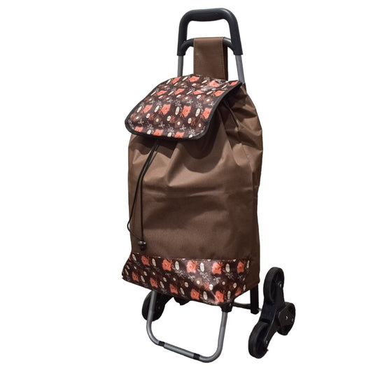 Carucior de piata pliabil, Naimeed D4943, 6 roti, 37 L, Maro