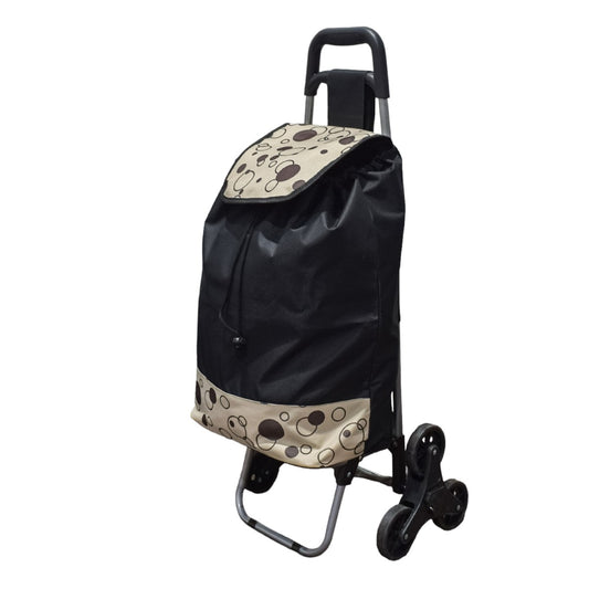 Carucior de piata pliabil, Naimeed D4943, 6 roti, 37 L, Negru