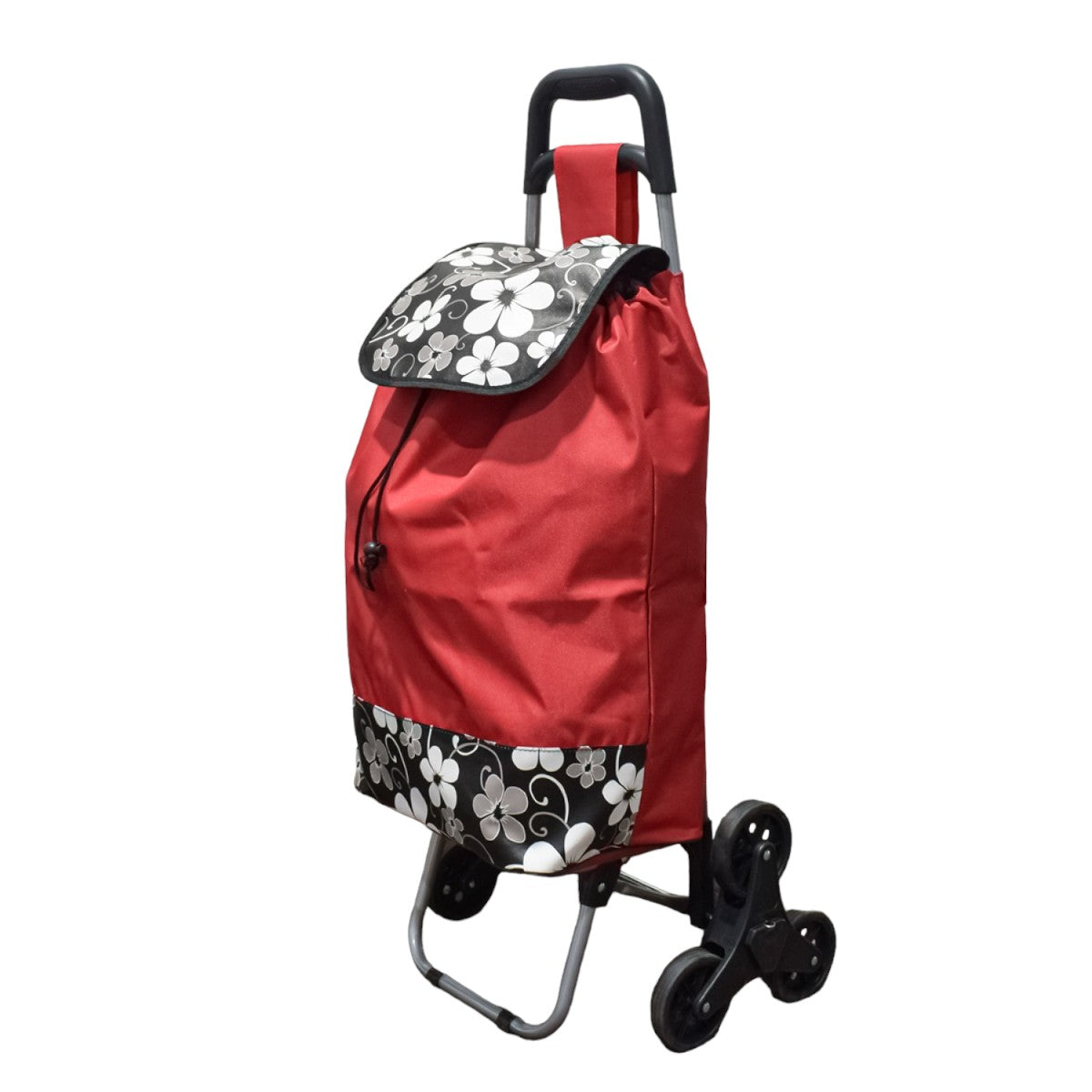 Carucior de piata pliabil, Naimeed D4943, 6 roti, 37 L, Rosu