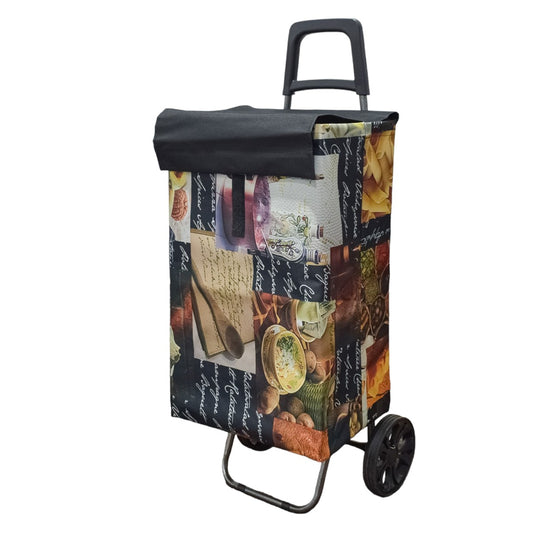 Carucior de piata pliabil, Naimeed D4946, 2 roti, 62 L, Maro