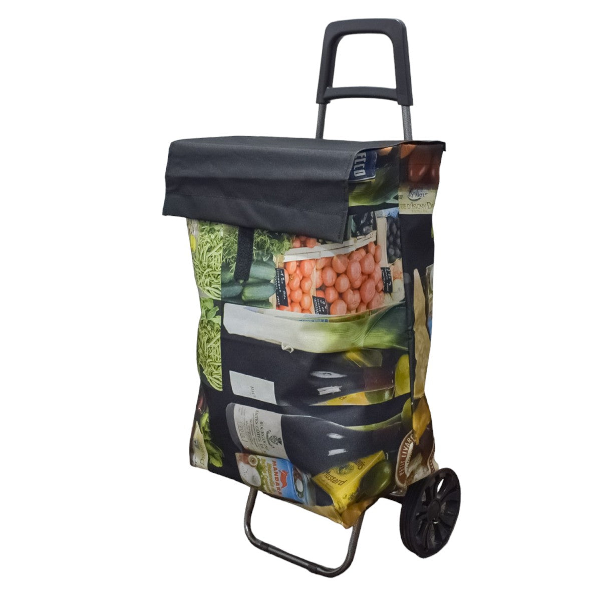 Carucior de piata pliabil, Naimeed D4946, 2 roti, 62 L, Verde