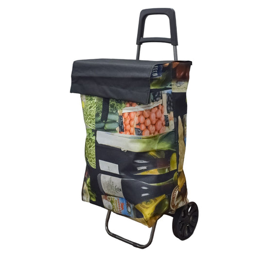 Carucior de piata pliabil, Naimeed D4946, 2 roti, 62 L, Verde