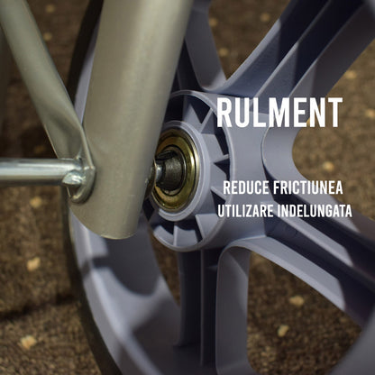 Carucior de piata pliabil, cadru din aluminiu, Naimeed D4949, 2 roti, 49 L, Albastru