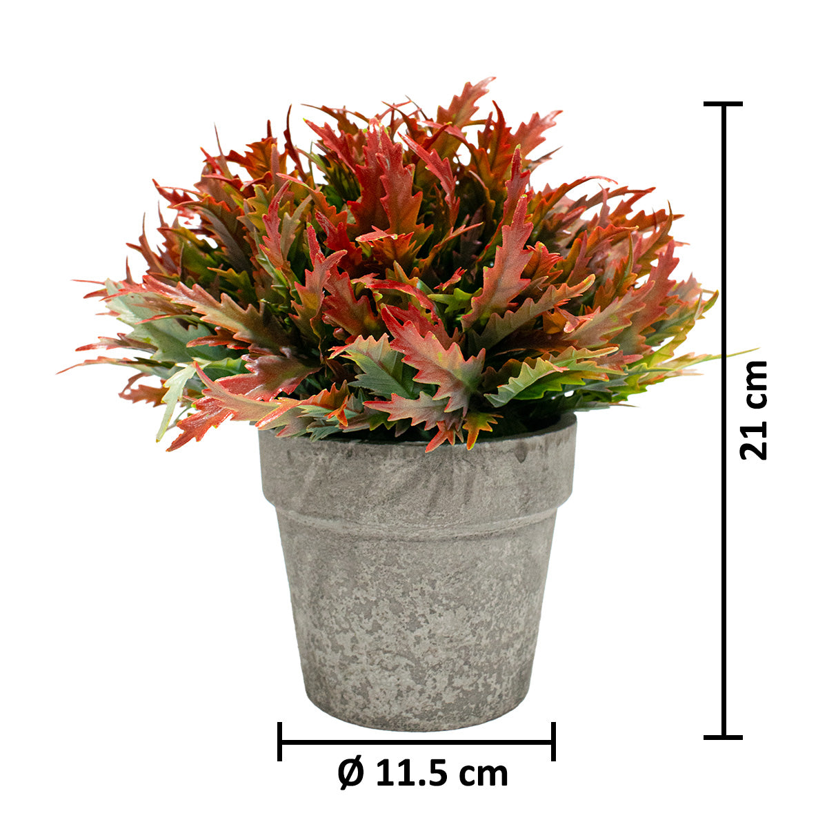 Planta Artificiala cu Ghiveci, D4955, Rosu