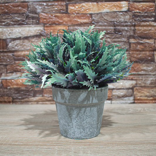 Planta Artificiala cu Ghiveci, D4955, Turcoaz