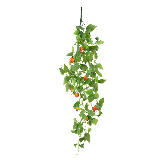 Planta artificiala curgatoare, inaltime 100cm, Naimeed D5015, model rodie, Rosu