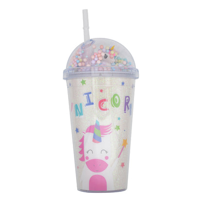 Pahar cu capac, Naimeed D5022, Roz-Unicorn