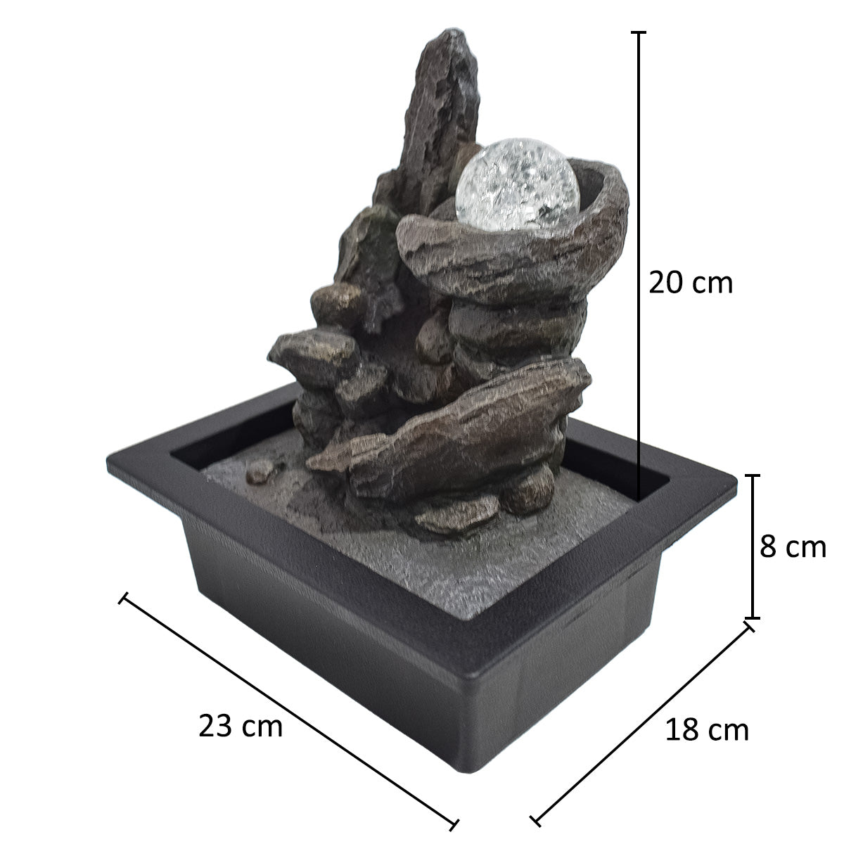 Fantana arteziana, Feng Shui, LED, pompa submersibila, Naimeed D5053, 23x18x28cm