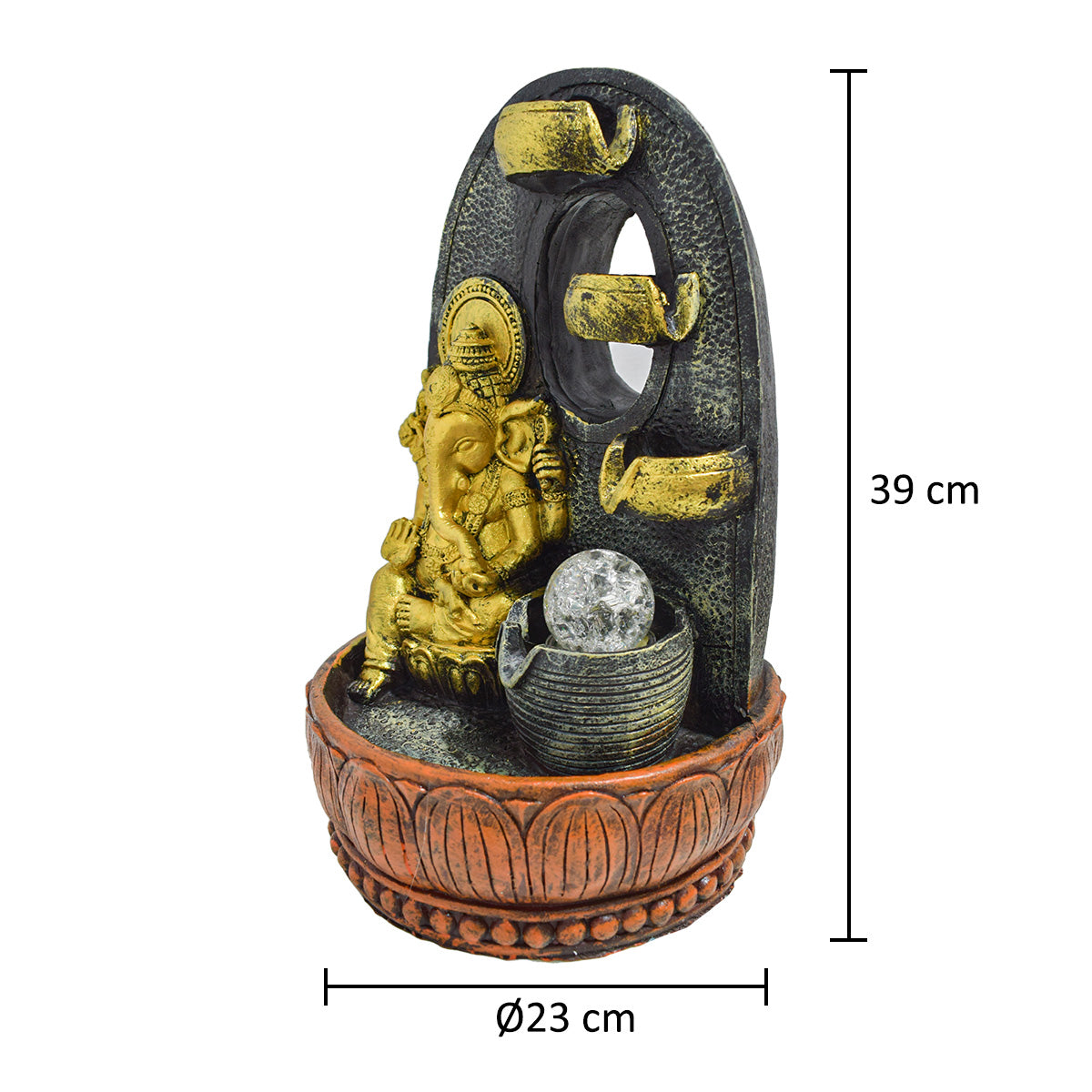 Fantana arteziana, Feng Shui, LED, pompa submersibila, Naimeed D5068, 23x23x39cm
