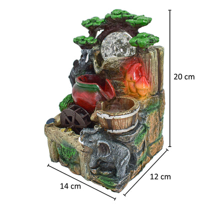 Fantana arteziana, LED, pompa submersibila, Naimeed D5086, 14x12x20cm