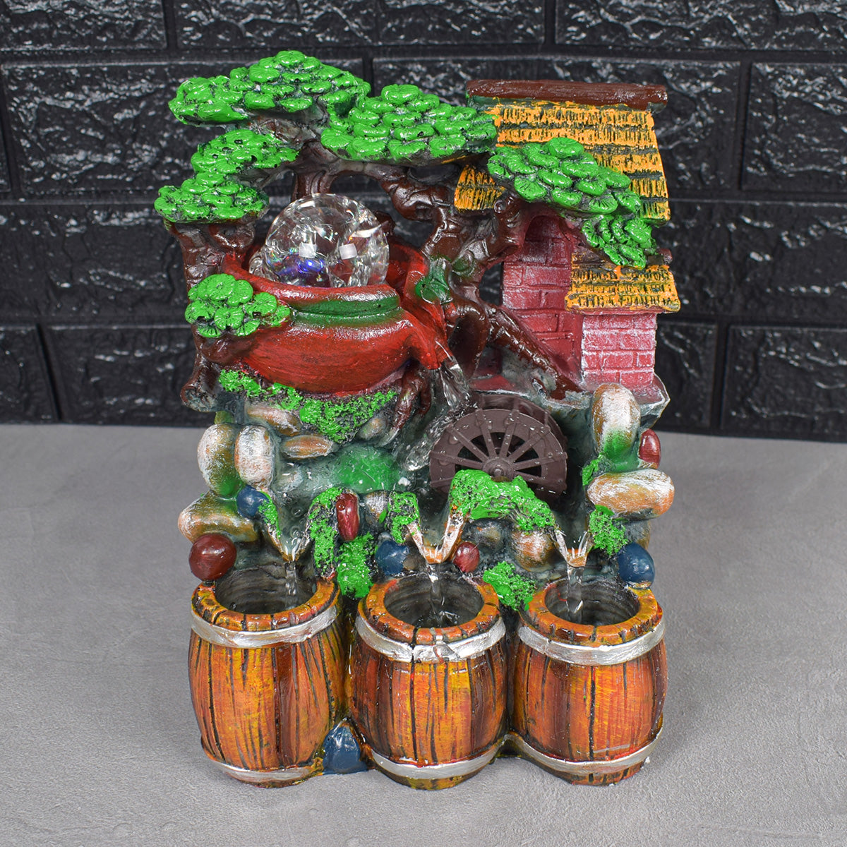 Fantana arteziana, LED, pompa submersibila, Naimeed D5094, 19x15x27cm