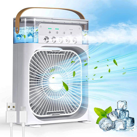 Ventilator, umidificator, Naimeed D5120, alimentare USB, Alb