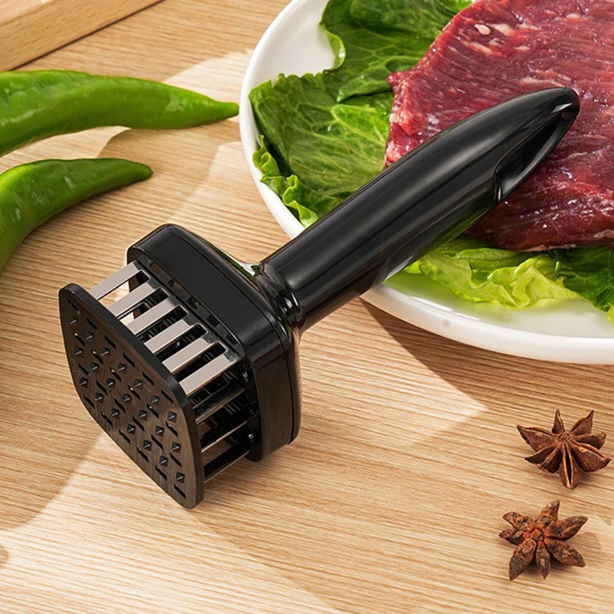 Dispozitiv pentru fragezit carnea, Naimeed D5137, Negru