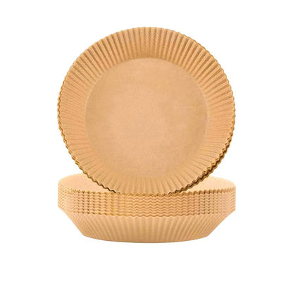 Set 100 bucati hartie de copt, Naimeed D5142, pentru friteuza, cuptor cu microunde, Maro
