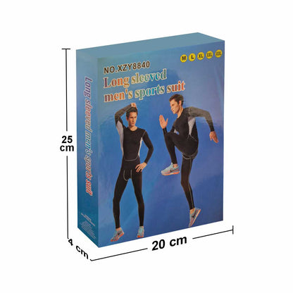 Echipament sportiv barbati, Naimeed D5148, costum compresie,marime XXL, Negru