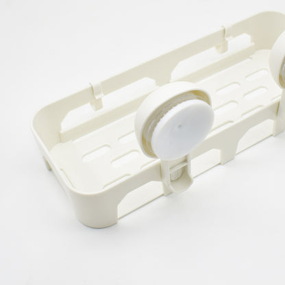 Etajera baie, bucatarie, multifunctional, ventuze silicon, Naimeed D5156, Alb