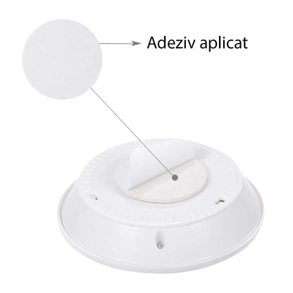 Set 3 lampi LED, Naimeed D5164, alimentare cu baterii,  3 trepte de intensitate, control prin telecomanda, wireless, Alb