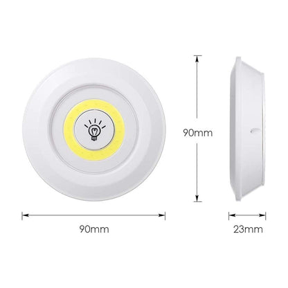 Set 3 lampi LED, Naimeed D5164, alimentare cu baterii,  3 trepte de intensitate, control prin telecomanda, wireless, Alb