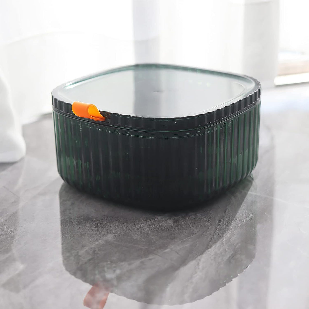 Cutie bijuterii, Naimeed D5176, 3 nivele, Verde