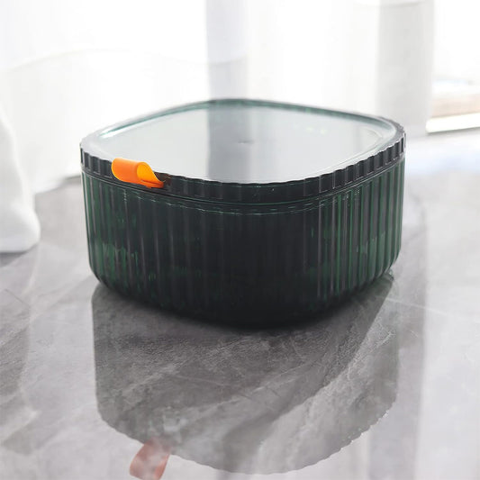 Cutie bijuterii, Naimeed D5176, 3 nivele, Verde
