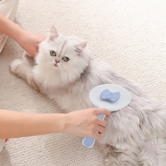 Set 2 perii cu mecanism de indepartare a parului, Naimeed D5178, pentru animale, Albastru