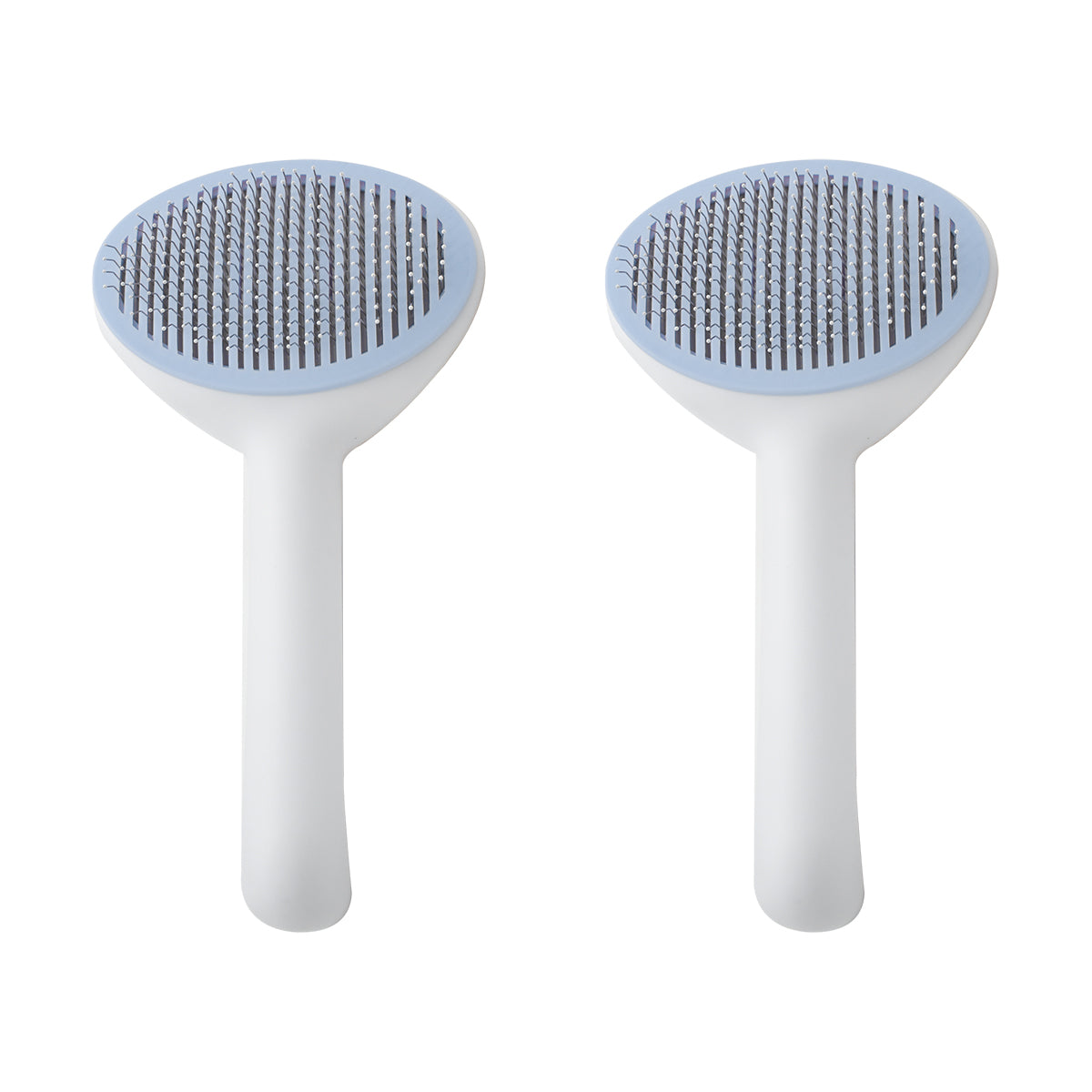 Set 2 perii cu mecanism de indepartare a parului, Naimeed D5178, pentru animale, Albastru