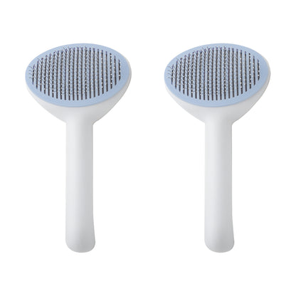 Set 2 perii cu mecanism de indepartare a parului, Naimeed D5178, pentru animale, Albastru